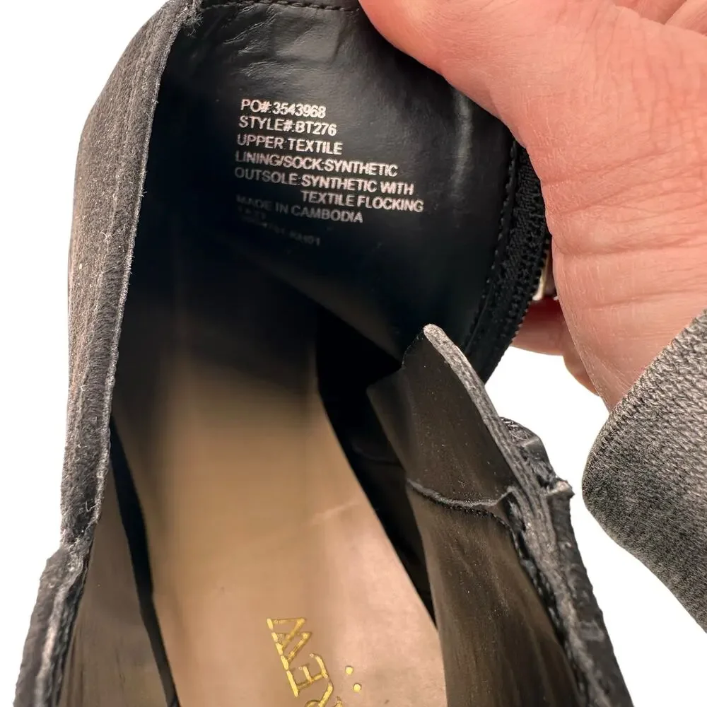 J. Crew Black Women's Suede ZipAnkle Booties Size 8